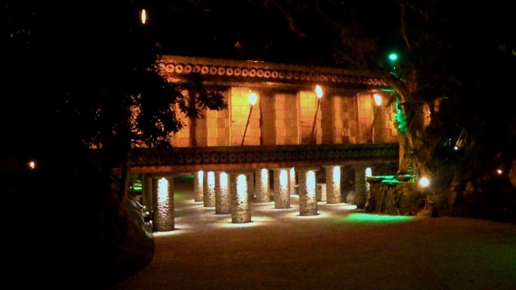 Закат Xcaret семья парк Шкарет