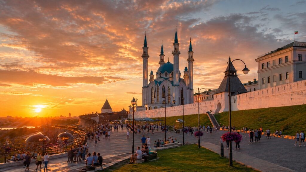 Казань Кремль Кул-Шариф закат