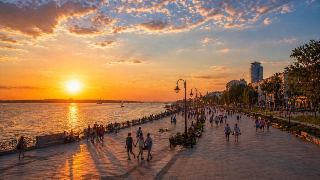 Самара набережная Волга закат