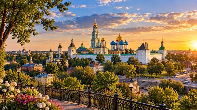 Панорама Сергиева Посада и Троице-Сергиевой лавры