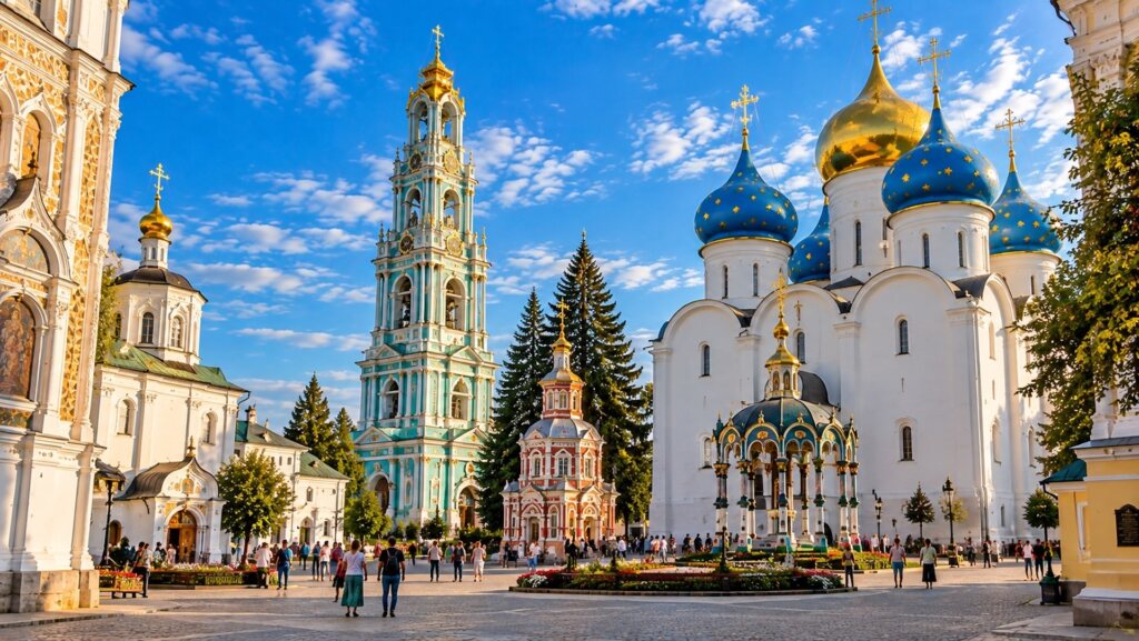 Территория Троице-Сергиевой лавры в Сергиевом Посаде